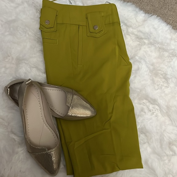 ❤️ 2 pc bundle BEGONVILLE pants set size 0 in mustard green Mittoshop Top size M - Picture 13 of 16